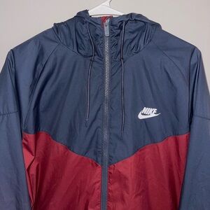 Nike Maroon and Navy Blue Windrunner size large